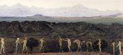 Davies Arthur Bowen Line of Mountaints oil painting on canvas